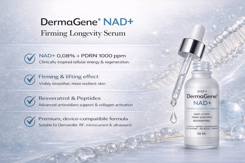 DermaGene® NAD⁺ Radiant Longevity Serum 0,08 % NAD⁺ + 1000 ppm PDRN Anti-Aging Straffungsserum