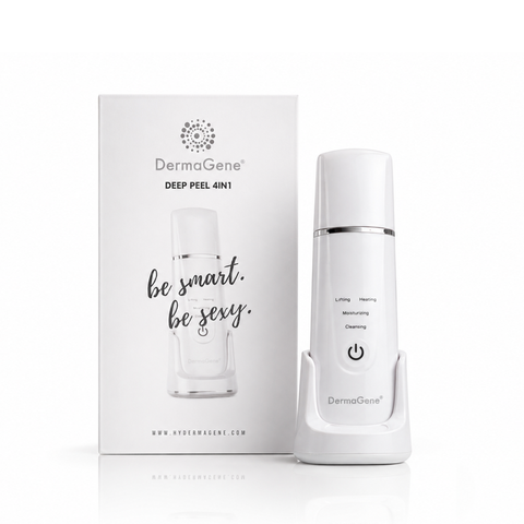 DermaGene® Deep Peel 4in1 Hydroabrasion Heimpflegepeeling mit EMS, Iontophorese und Wärmetherapie