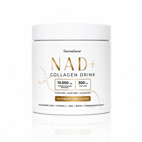 DermaGene® REBORN NAD+ Kollagen Langlebigkeits-Beauty-Drink mit NR, marinen Kollagenpeptiden, Hyaluronsäure & Vitamin C